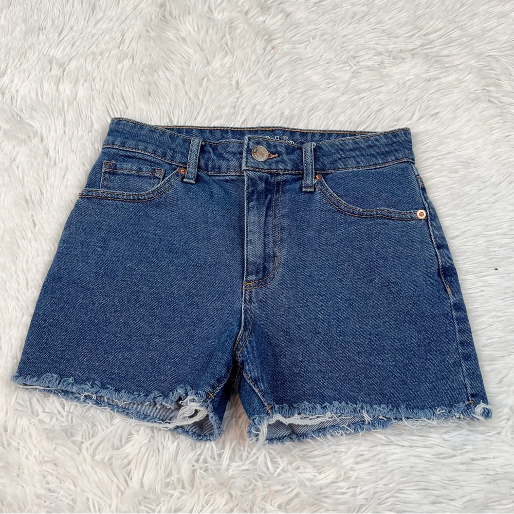Wild Fable frayed hem mom shorts denim shorts in‎ blue
